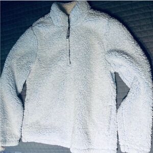Cozy Light Blue Sherpa Pullover